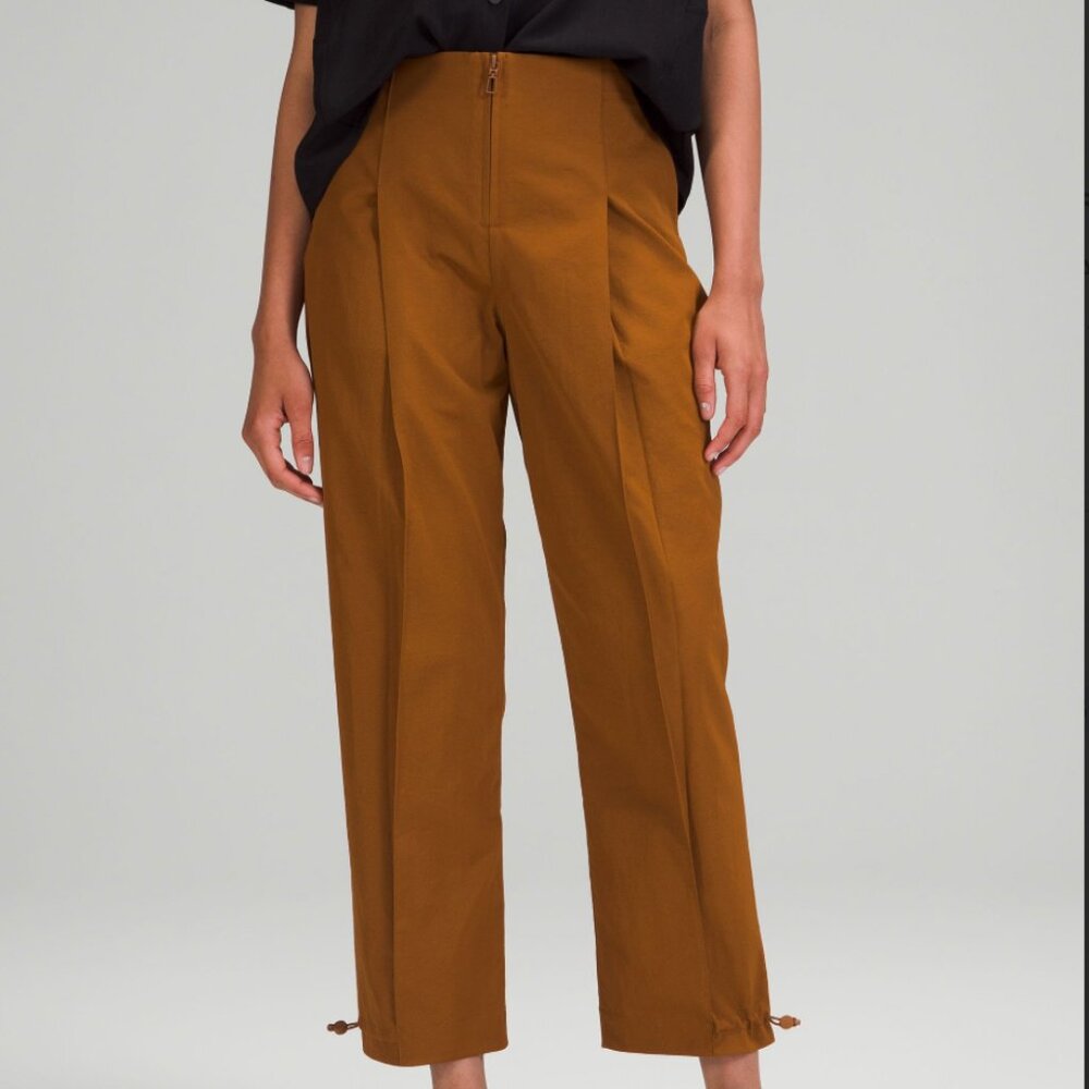 Lululemon Cotton-Blend Twill Trouser 7/8 Length | Size 29 | Copper Brown